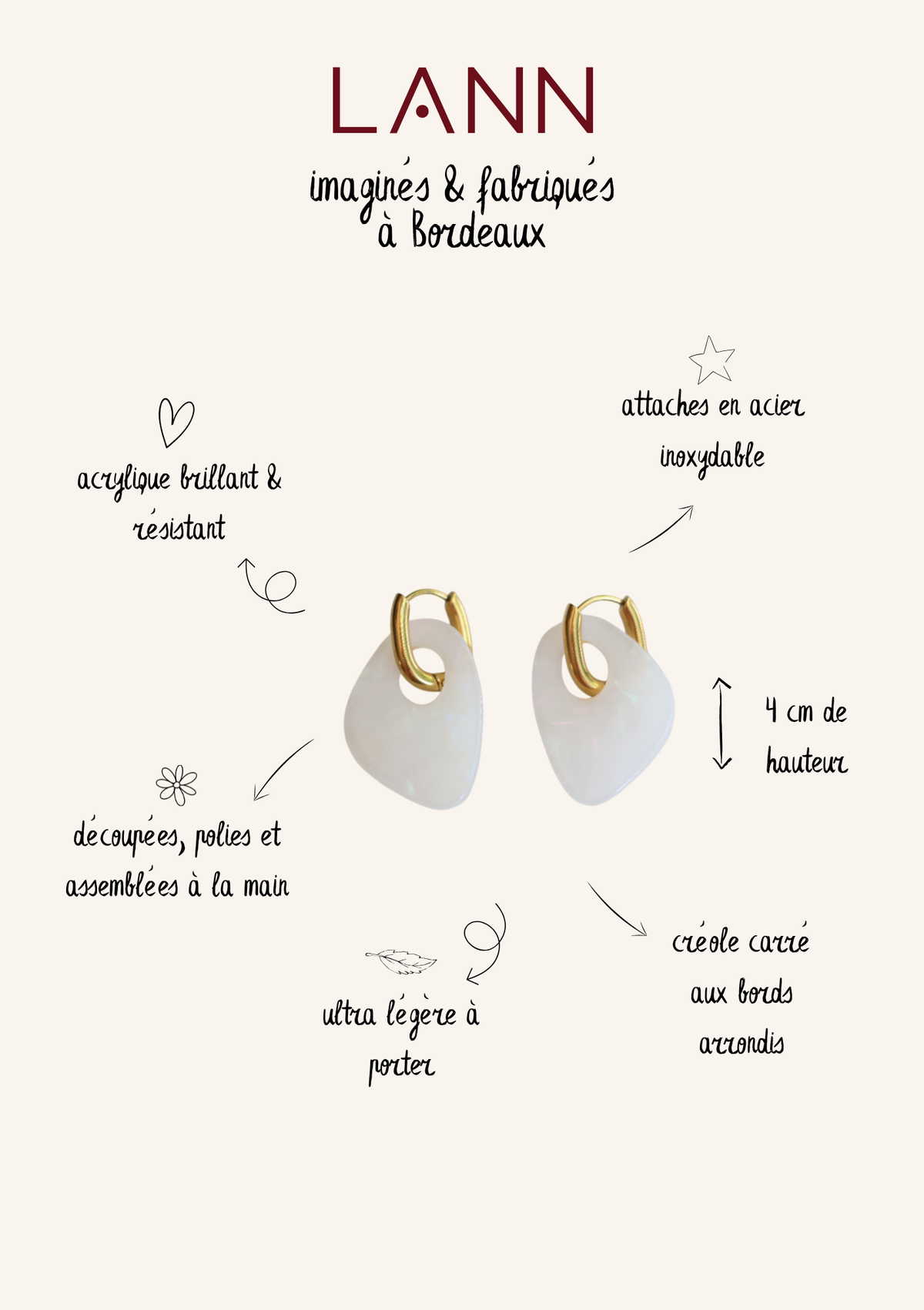 Boucles d'oreilles Milos - Paillettes multicolores
