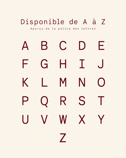 Composez votre sélection de pendentifs initiales