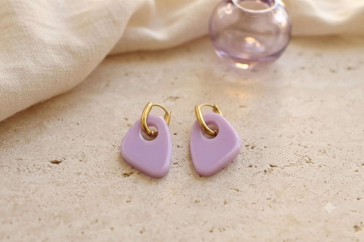 Boucles d'oreilles Milos - Lilas