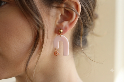 Boucles d'oreilles Granada - Rose pâle