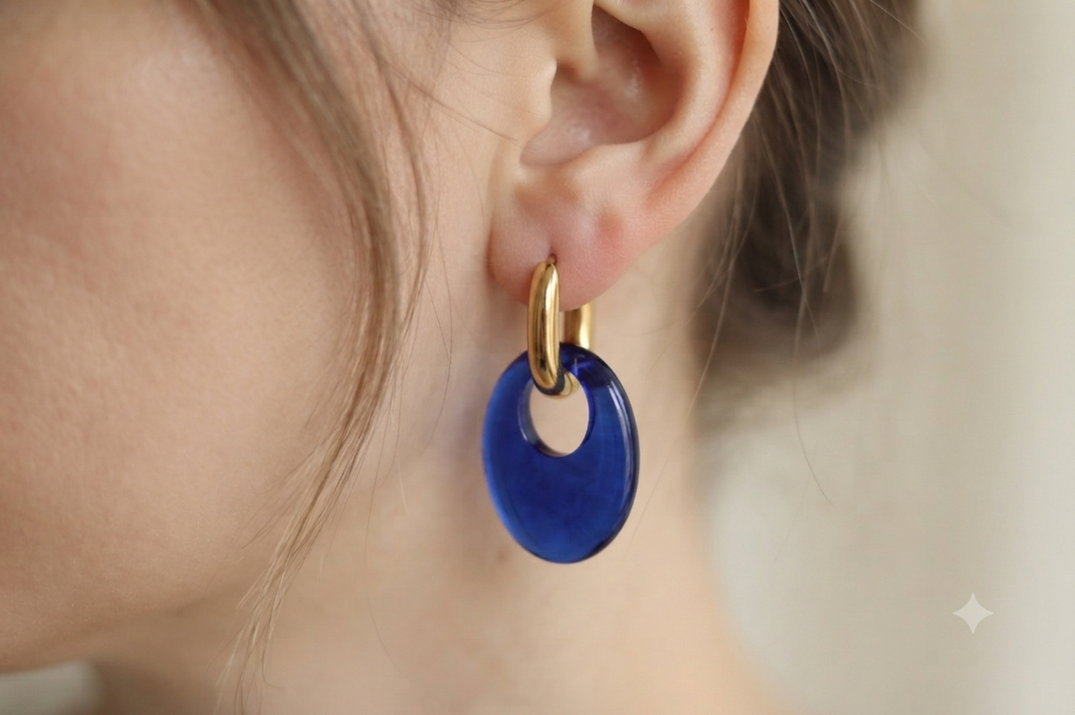 Boucles d'oreilles Oslo - Bleu saphir