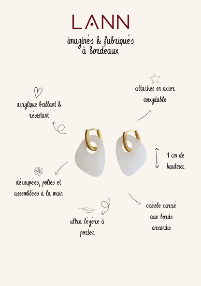 Boucles d'oreilles Milos - Vert Olive