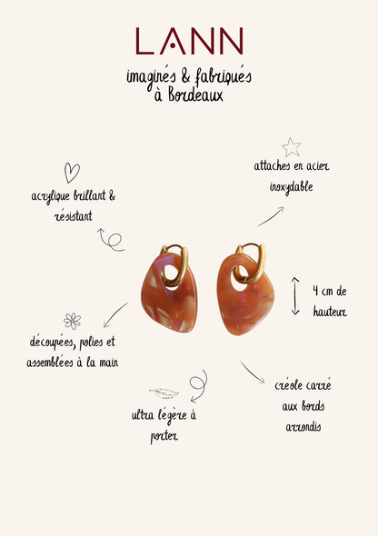 Boucles d'oreilles Milos - Bordeaux