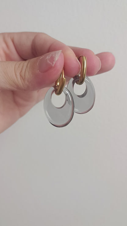 Boucles d'oreilles Oslo - Gris clair