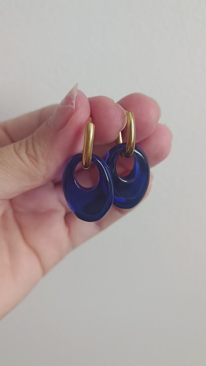 Boucles d'oreilles Oslo - Bleu saphir